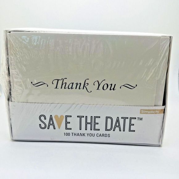 100 Pack Blank Thank You Cards for Business Wedding Birthday 5.5”w x 4”h - Picture 2 of 8